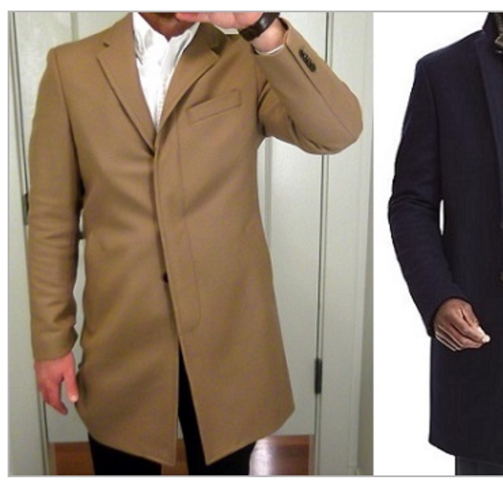 Banana Republic classically styled topcoat wool blend camel color size XL